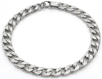 Pulsera de Acero Quirurgico eslabon grumet labrado 2.3mm 22cm